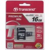 TRANSCEND 16GB (45MB/S) MICRO SD HC10 WITH ADAPTER MEMORY CARD