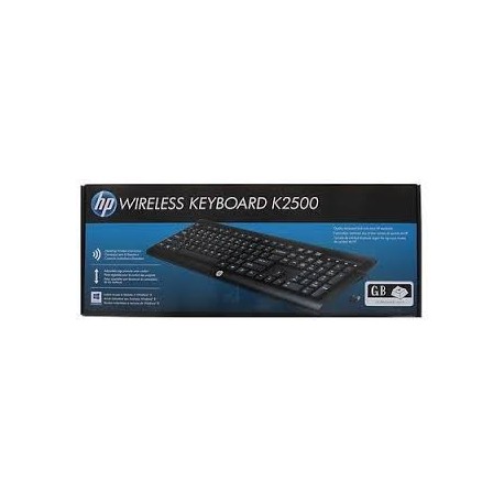 HP K2500 Wireless Keyboard UK QWERTY Layout - USB Nano Dongle E5E78AA