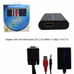 VGA Conversion Cable - FY3116 - VGA + Audio To HDMI
