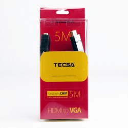Tecsa High Speed Transfer 5M HDMI to VGA Cable with Chip