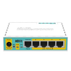 Mikrotik RB750UPr2 hEX PoE lite 5-ports 10/100 Router 64MB USB 3W OSL4