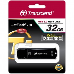 Transcend JetFlash 750, 32GB 32GB USB 3.0 Black USB flash drive TS32GJF750K USB Flash Drive