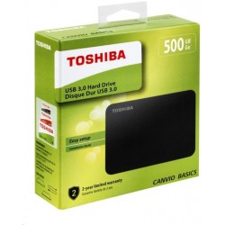 Toshiba USB 3.0 2.5'' 500GB External Hard Disk Drive Canvio Basics