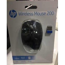 HP 200 (X6 W31AA) Wireless 2.4GHz Wireless 1000 Optical Sensors LED Mouse – Black