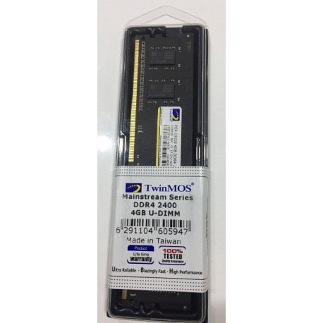 4GB DDR4 2400 PC4 19200 U-DIMM TwinMos Mainstream Series Desktop Memory