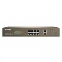 TEF1210P-8-150W/Switch/8-Port 10/100Mbps + 2 Gigabit Web Smart PoE Switch Tenda