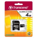 Transcend 4 GB Class 4 microSDHC Flash Memory Card TS4GUSDHC4