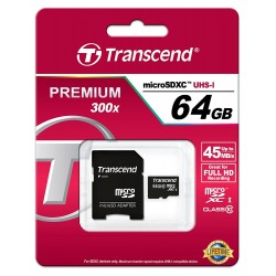 Transcend TS64GUSDXC10 Extreme-Speed Micro SDXC 64GB Class 10