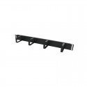 100-582 Excel Cable Management Bar - 1U Bar Cable Management Bar 4 Vertical Metal Hoops - 65mm - Black