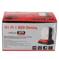 All in 1 Hard Drive Disk Cloning Docking Station 2.5/3.5 inch IDE SATA HDD Multi-Function Clone Dock (Can be Used Offline)