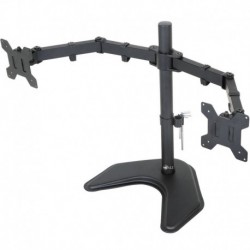 WALI Free Standing Dual LCD Monitor Fully Adjustable Desk Mount Fits Two Screens up to 27”, 22 lbs. Weight Capacity per Arm 