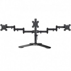 Suptek Triple LED LCD Monitor Free-Standing Desk Stand Heavy Duty Fully Adjustable Mount for 3 / Three Screens up to 27 inch 