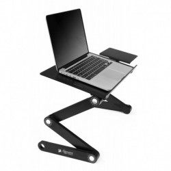 Executive Office Solutions Portable Adjustable Aluminum Laptop Desk/Stand/Table Vented w/CPU Fans Mouse Pad Side Mount-Notebo