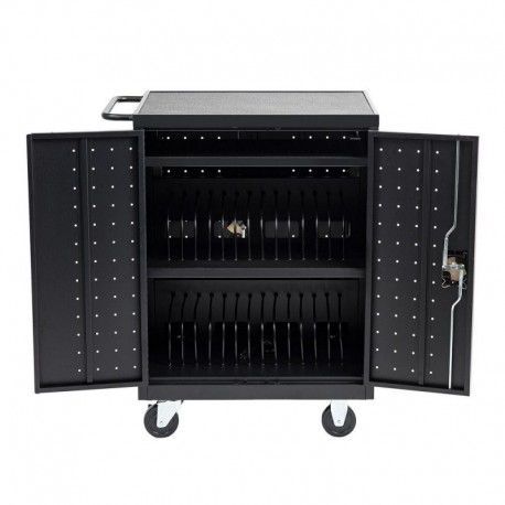 Pearington 30 Bay Classroom and Office Charging Cart for Chromebooks, iPad, Tablets and Laptop Computers with Secure Locking 