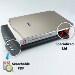 Plustek OpticSlim 2610 Flatbed Scanner, Special Design for Thick Book. Design Soho and Personal use. for PC only