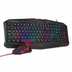 Redragon S101 Gaming Keyboard Mouse Combo, RGB LED Backlit 104 Keys USB Wired Ergonomic Wrist Rest Keyboard, Programmable 6 B
