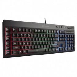 CORSAIR K55 RGB Gaming Keyboard - Quiet & Satisfying LED Backlit Keys - Media Controls - Wrist Rest Included – Onboard Macro 