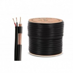 Nordstrand 500ft Siamese Coaxial RG59 Cable Wire for CCTV Security Camera - Combo Video & Power - 20AWG