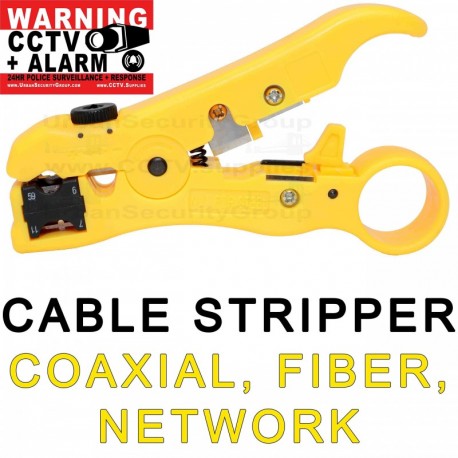 USG CCTV Cable Stripper Coaxial RG59, RG6, RG7, RG11 Network Cat5e, Cat6, UTP, STP Round & Flat Cable Comfortable Grip High G