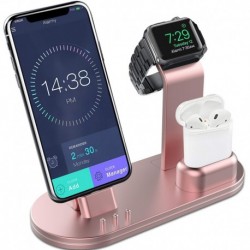 OLEBR Charging Stand Charging Docks Suitable for Apple Watch Series 4/3/2/1/ AirPods/iPhone Xs/iPhone Xs Max/iPhone XR/X/8/8P