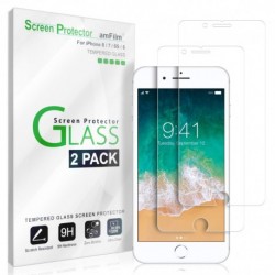 iPhone 8, 7, 6S, 6 Screen Protector Glass, amFilm Tempered Glass Screen Protector for Apple iPhone 8, 7, iPhone 6S, iPhone 6 