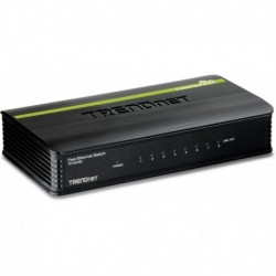 TRENDnet 8-Port Unmanaged 10/100 Mbps GREENnet Ethernet Desktop Plastic Housing Switch, TE100-S8