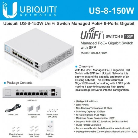 Ubiquiti UniFi US-8-150W Switch