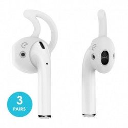 EarBuddyz 2.0 Ear Hooks and Covers Accessories Compatible with Apple AirPods or EarPods Headphones/Earphones/Earbuds 3 Pairs
