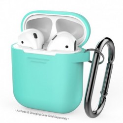 AhaStyle Premium Silicone Case Full Protective Cover Skin Compatible with Apple AirPods- Mint Green