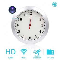 AMCSXH HD 1080P WiFi Hidden Camera Wall Clock Spy Camera with Motion Detection, Security for Home and Office, Nanny Cam/Pet C