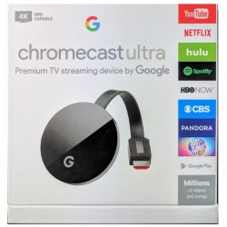 Google Chromecast Ultra 4K - Black (Black)