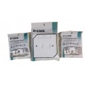 D-Link Dual Faceplate 86x86 mm with two keystone jacks, Square, white NFP-0WHI21 D-LINK