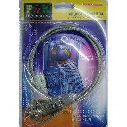 F&K 4-digit password high quality alloy anti-theft notebook lock